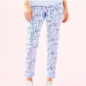 NWT Lilly Pulitzer Luxletic Corso Golf Pant Talk Birdie to Me 0